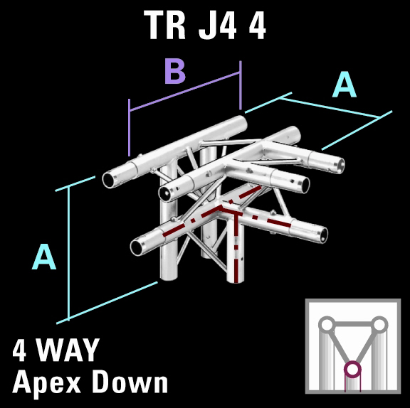 4 Way Trilite Truss Intersection TR J4 4